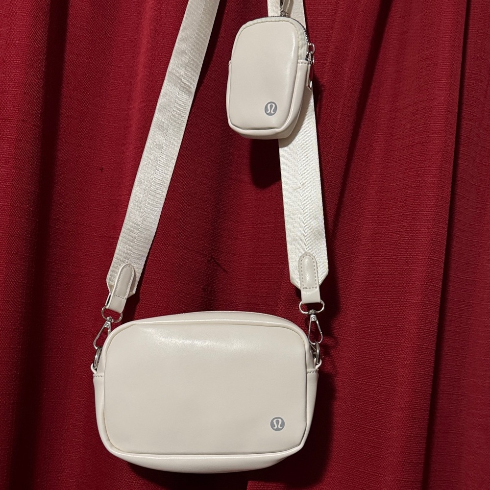 Lululemon Athletica Cream Crossbody Bag Duo